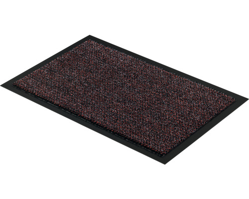 Paillasson avec surface textile et bordure en caoutchouc