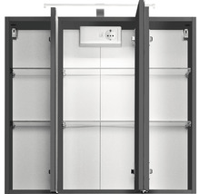 Spiegelschrank Held Möbel 70 x 20 x 66 cm dunkelgrau 3-türig 007