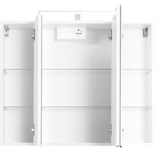Spiegelschrank Held Möbel 80 x 20 x 66 cm weiß 3-türig LED