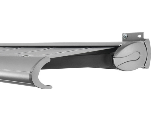 SOLUNA Kassettenmarkise Exclusiv 2x1,5 Stoff Dessin A131 Gestell Silber E6EV1 eloxiert Antrieb rechts inkl. Motor und Wandschalter