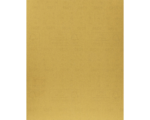 Feuille de papier abrasif RAUTNER pour cale à poncer ponceuse vibrante oxyde d'aluminium granulométrie 240 or 230 x 280 mm