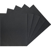 Feuille de papier abrasif RAUTNER pour cale à poncer ponceuse vibrante carbure de silicium granulométrie 120 noir 230 x 280 mm-thumb-1