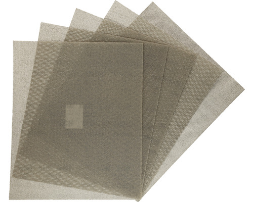 Mehrere Schleifgitter in verschiedenen Körnungen liegen übereinander.