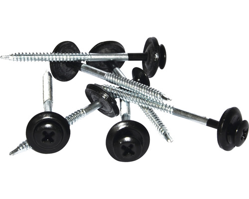 Mehrere Bohrschrauben mit Dichtscheibe