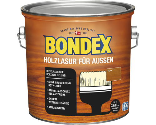 Lasure pour bois BONDEX teck 2,5 l