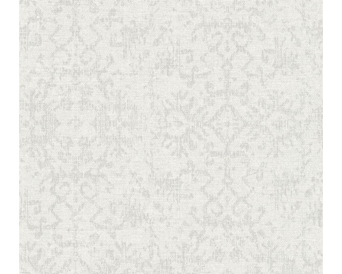 Papier peint intissé 38521-5 Desert Lodge motif ethnique gris Papier peint clair avec motif abstrait