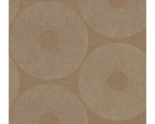 Papier peint intissé 38524-5 Desert Lodge cercles marron Papier peint avec motif de cercle