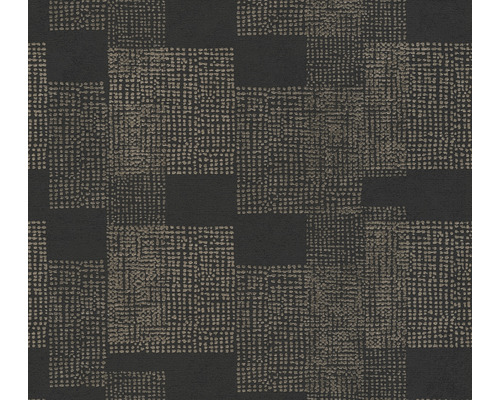 Papier peint intissé 38525-3 Desert Lodge motif ethnique géométrique noir gris