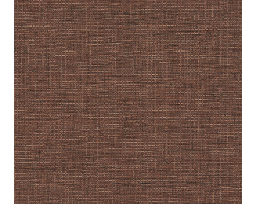 Papier peint intissé 38527-1 Desert Lodge aspect tissé uni rouge Gros plan d''un papier peint textile brun avec une structure fine