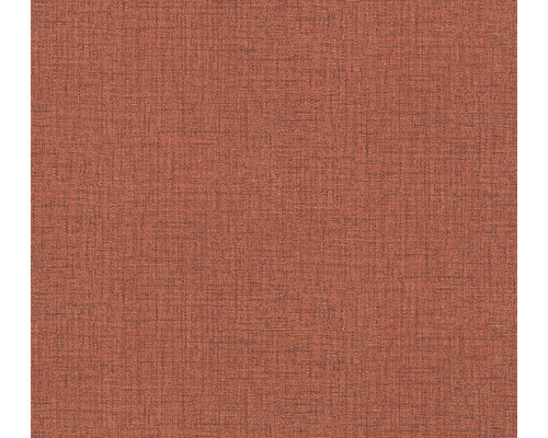 Papier peint intissé 38529-1 Desert Lodge aspect textile uni rouge Surface textile avec une fine structure de tissu