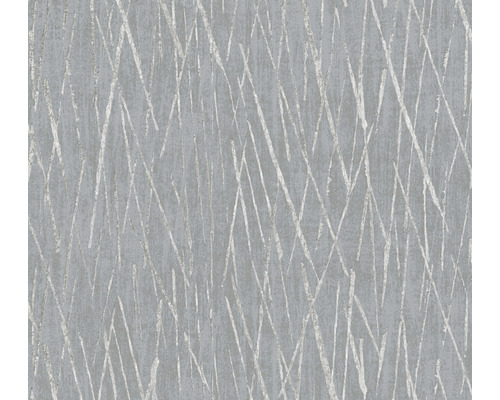 Papier peint intissé 38598-1 #Hygge rayures gris argent Papier peint à motif linéaire