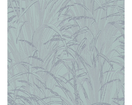 Papier peint intissé 38600-4 #Hygge roseau bleu Papier peint avec motif d''herbes
