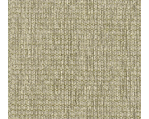 Papier peint intissé 38612-4 #Hygge structure tissu raphia taupe Papier peint textile avec structure de tissu