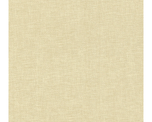 Vliestapete 38613-4 #Hygge Gewebestruktur Uni beige Nahaufnahme einer strukturierten Tapete.