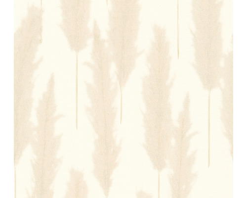 Papier peint intissé 38631-2 #Hygge herbe de la pampa crème Papier peint avec motif d''herbes