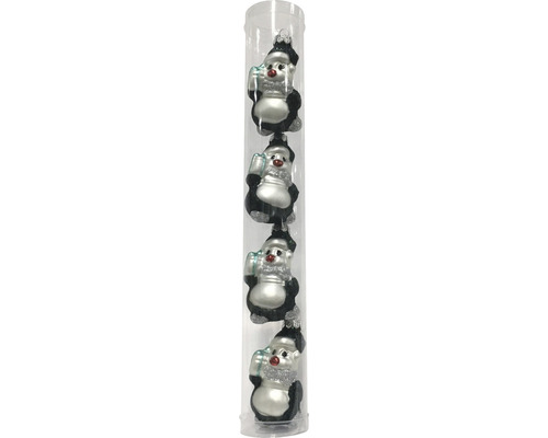 Lot de 4 suspensions décoratives Lafiora pingouin bleu Lot de 4 suspensions décoratives Lafiora pingouin bleu