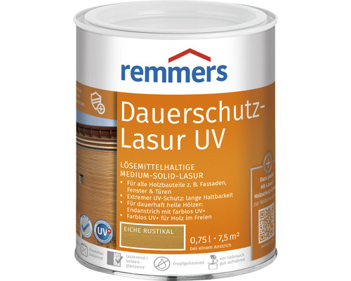 Lasure de protection anti-UV longue durée Remmers chêne rustique 750 ml