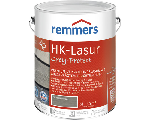 Lasure HK Remmers gris graphite 5 L