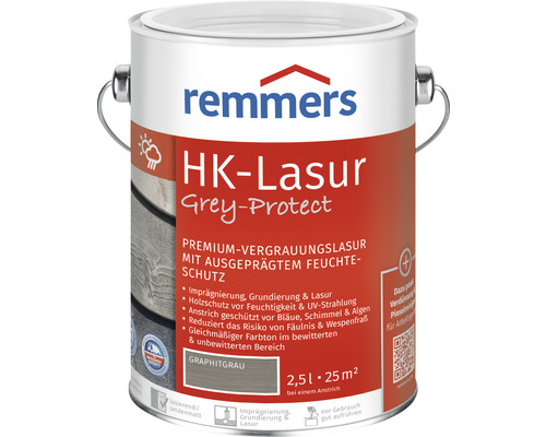 Lasure HK Remmers gris graphite 2.5 L