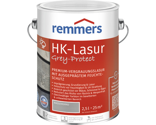 Lasure HK Remmers grey protect gris eau 2,5 l