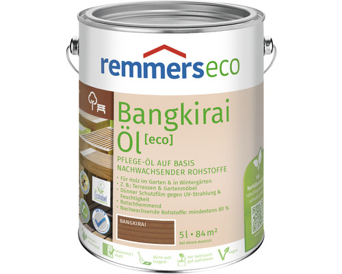 Peinture à l'huile pour bois de bangkirai Remmers eco 5 l-0