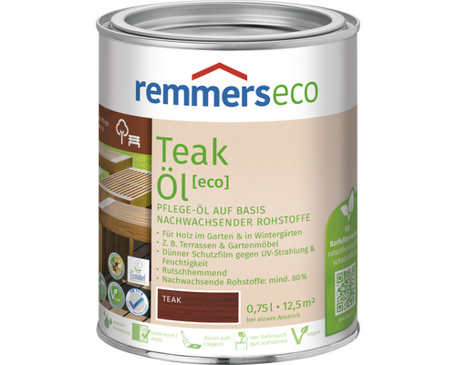 Peinture à l'huile pour bois de teck Remmers eco 750 ml
