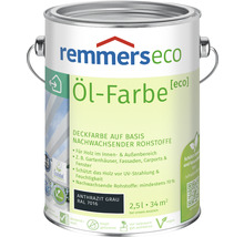 Peinture à l'huile pour bois Remmers eco RAL 7016 gris anthracite 2,5 l-thumb-0