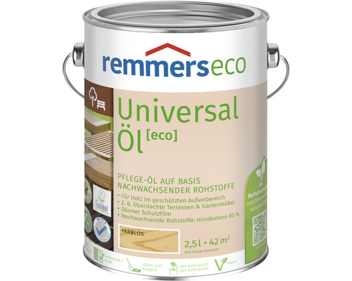 Peinture à l'huile pour bois universelle Remmers eco incolore 2,5 l
