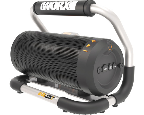 Haut-parleur Worx WX009.9 avec Bluetooth 4.2, AUX-IN et raccordement USB, sans batterie ni chargeur