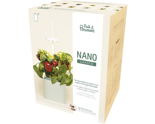 smarter Blumentopf Prêt à Pousser Nano Celadon Green Kunststoff grün inkl. Mini Paprika Kapsel
