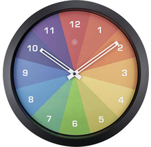 Horloge murale Joy plastique noir multicolore Ø 36 cm