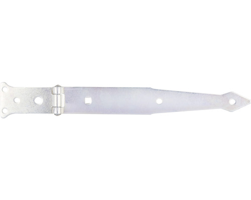 Penture anglaise type 62 légère, 250 x 35 mm galvanisée, passivation couche épaisse Charnière en T en métal