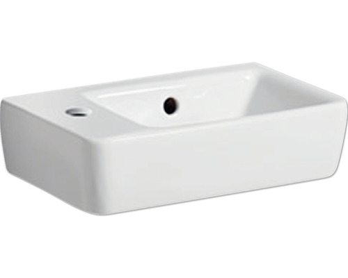 Handwaschbecken GEBERIT Renova Compact 40 x 25 cm weiß Hahnloch links 276240000