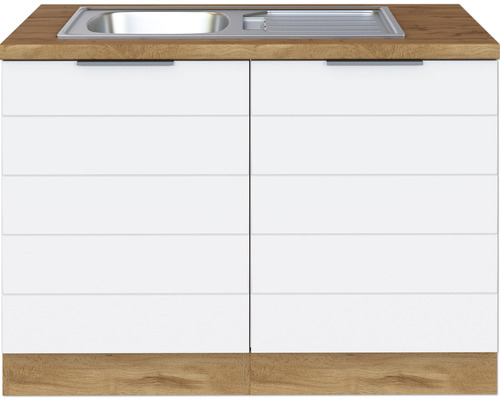 Küchenspüle mit Unterschrank und zwei Türen