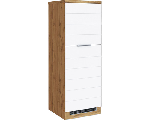 Armoire réfrigérateur Held Möbel pour réfrigérateur encastré 88 Florenz lxpxh 60x60x165 cm blanc mat démontée tirant réversible (montage à gauche ou à droite)