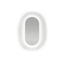 Miroir ovale rétroéclairé pour salle de bains