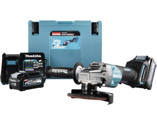 Makita Akku-Winkelschleifer mit Akku, Ladegerät und Werkzeugkoffer