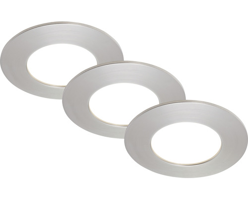 Trois spots encastrables à LED ronds