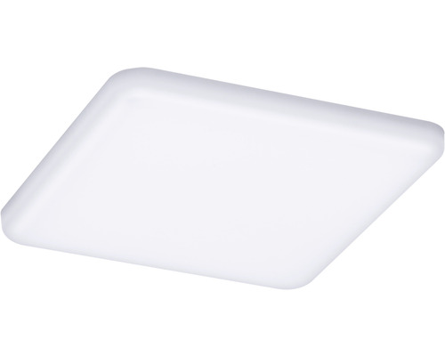 Panneau encastré LED IP44 8,5 W 650 lm 3000 K 12,5x12,5 cm Ø d'encastrement 4,5-10 cm Veluna VariFit satin 230 V Plafonnier carré