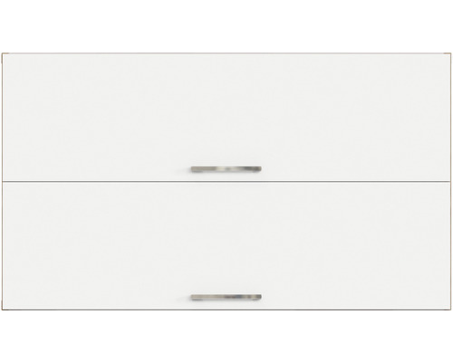 Meuble de salle de bain blanc avec deux tiroirs et poignées