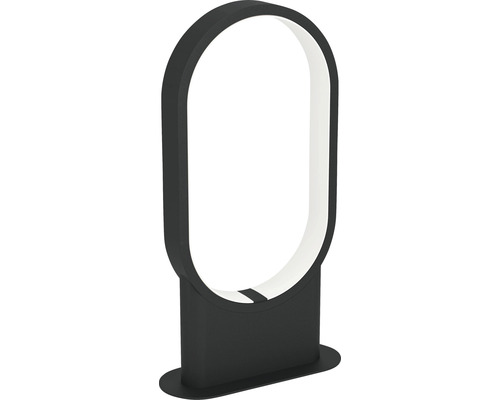 Luminaire de chemin LED noir de forme ovale pour l''extérieur
