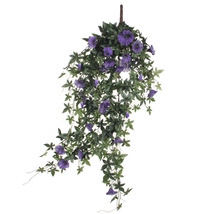 Fleur artificielle Pétunia suspendue profondeur 80 cm, violet-thumb-0