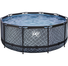 Piscine hors sol avec motif et logo EXIT