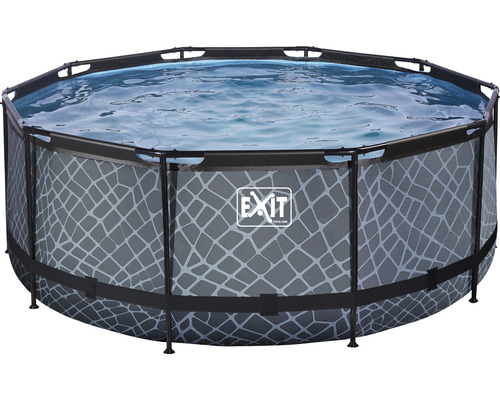 Piscine hors sol avec motif et logo EXIT