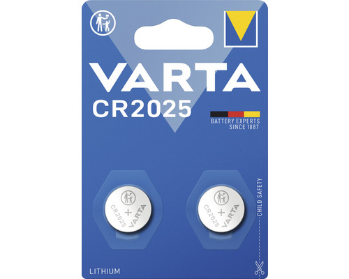 Pile bouton Varta CR 2025 2 pièces