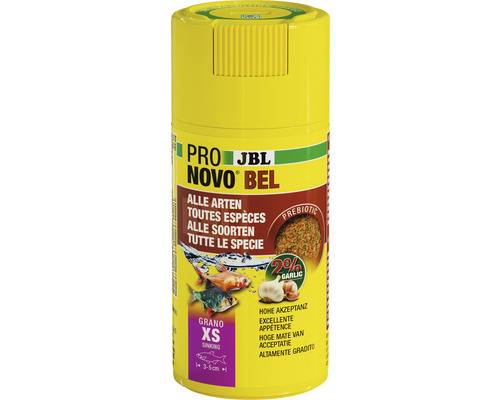 Aliments en granulés JBL PRONOVO BEL GRANO Taille XS 100 ml JBL NovoBel nourriture pour poissons pour toutes les espèces de poissons