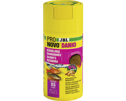 Aliments en granulés JBL PRONOVO DANIO GRANO Taille XS 100 ml JBL Pro Novo Danio nourriture pour poissons Danio