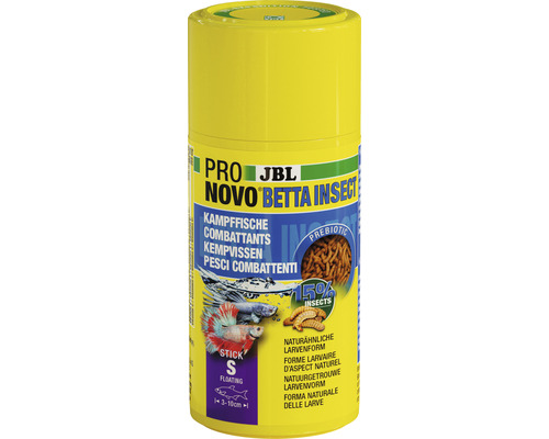 Nourriture en bâtonnets JBL PRONOVO BETTA INSECT Taille S 100 ml JBL Pro Novo Betta Insect Nourriture pour Combattants