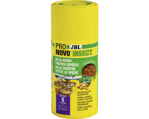 Nourriture en bâtonnets JBL PRONOVO INSECT STICK Taille S 100 ml Aliment JBL Pro Novo Insect pour tous les types de poissons