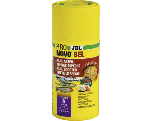 Aliments en flocons JBL PRONOVO BEL FLAKES Taille S 100 ml JBL Pro Novo Bel nourriture pour poissons pour toutes les espèces